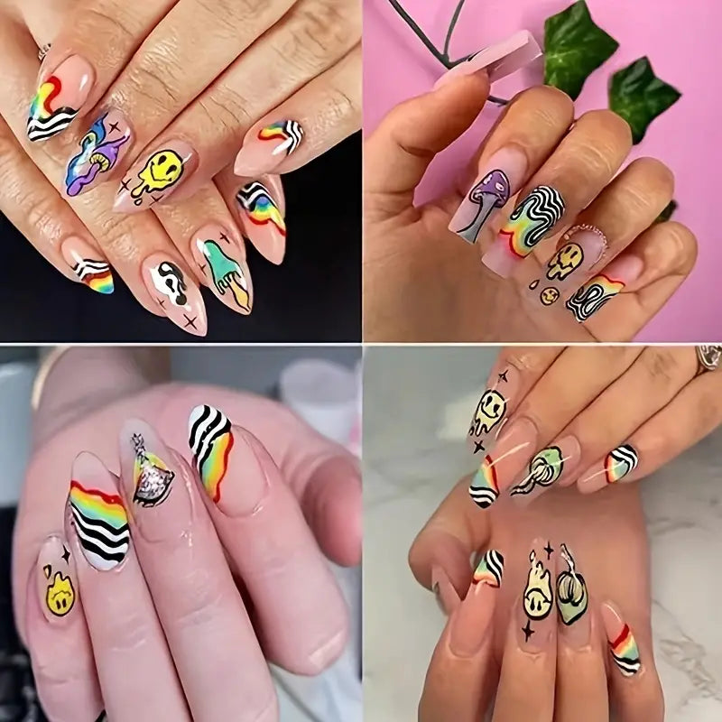 Trippy Melting Nail Art Decals