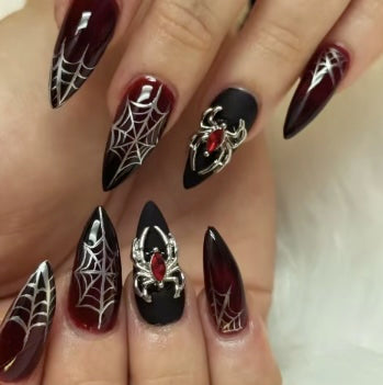 Goth Spider Press on Nails 24 Piece Set